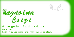 magdolna csizi business card